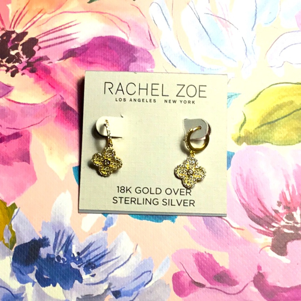 COPY - COPY - Rachel Zoe | Clover Dangle Hoop Earrings NEW